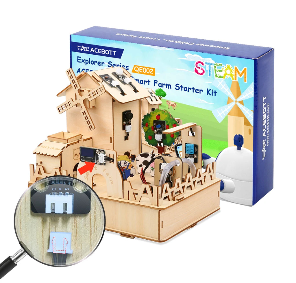 Maison en Bois Projets IoT Kit de Démarrage Ferme Intelligente STEM pour Arduino